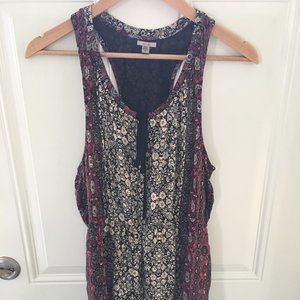 Boho racerback sundress with pockets